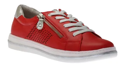 R4043 Red Silver Lace-Up Sneaker