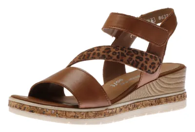 Odeon Brown Cheetah Wedge Sandal