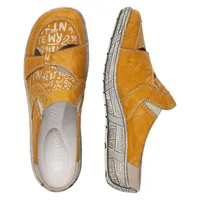 Massa Yellow Leather Slip-On Mule