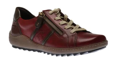 Cristallino Wine Leather Lace-Up Sneaker