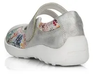 Orion Silver Multi-Coloured Mary Jane Flat