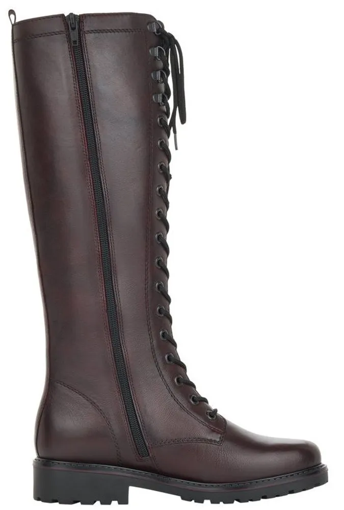 Cristallino Red Lace-Up Riding Boot