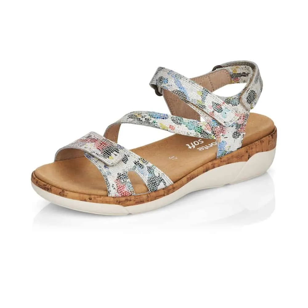 Soft Loose White Multicolour Sandal