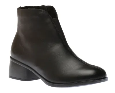Odeon Black Leather Ankle Boot