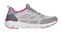 Sportec12 Grey Pink Perforated Slip-On Bungee Sneaker
