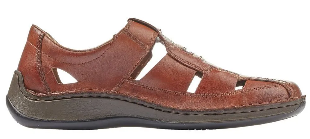 Clarino Brown Leather Fisherman Sandal