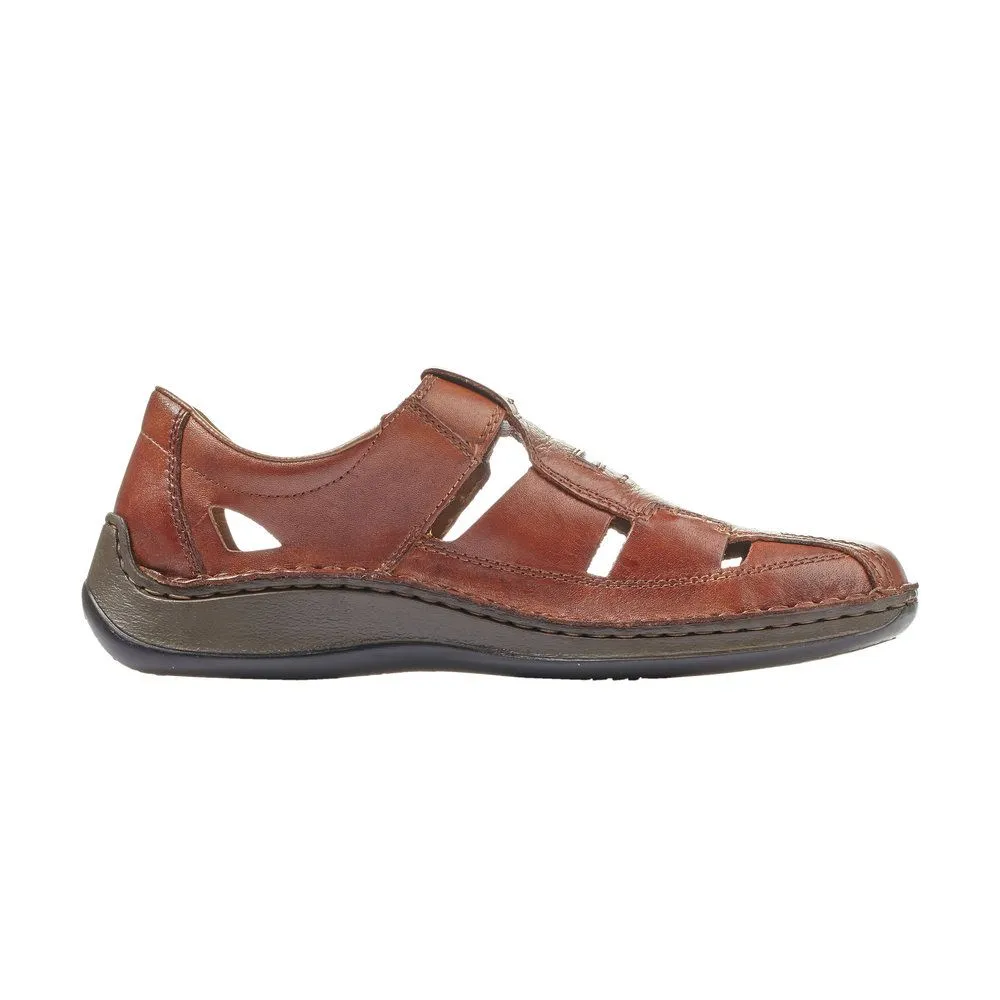 Clarino Brown Leather Fisherman Sandal