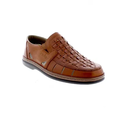 Indiana Whiskey Brown Woven Leather Loafer