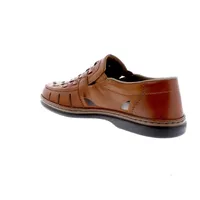 Indiana Whiskey Brown Woven Leather Loafer