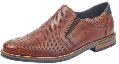 Clarino Brown Leather Slip-On Dress Shoe