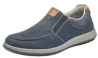 Patros Navy Leather Slip-On Loafer