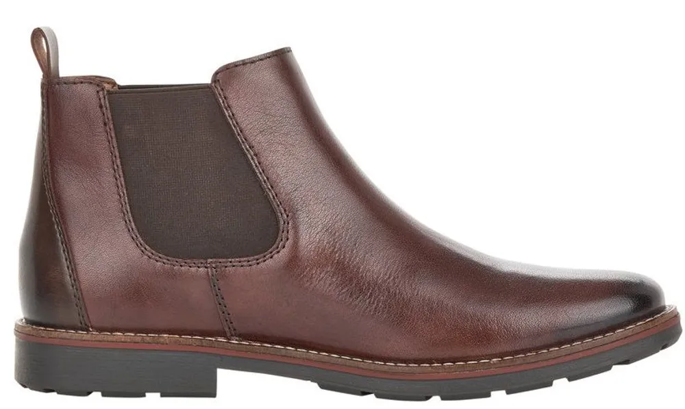 Clarino Dark Brown Leather Chelsea Boot