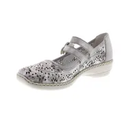 Hawaii Silver Flower Perforated Mary Jane Shoe