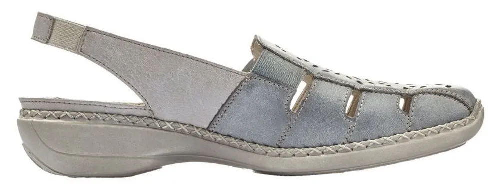 Ravenna Blue Leather Slingback Sandal