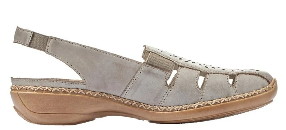 Doris Beige Leather Slingback Sandal