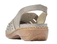 Doris Beige Leather Slingback Sandal