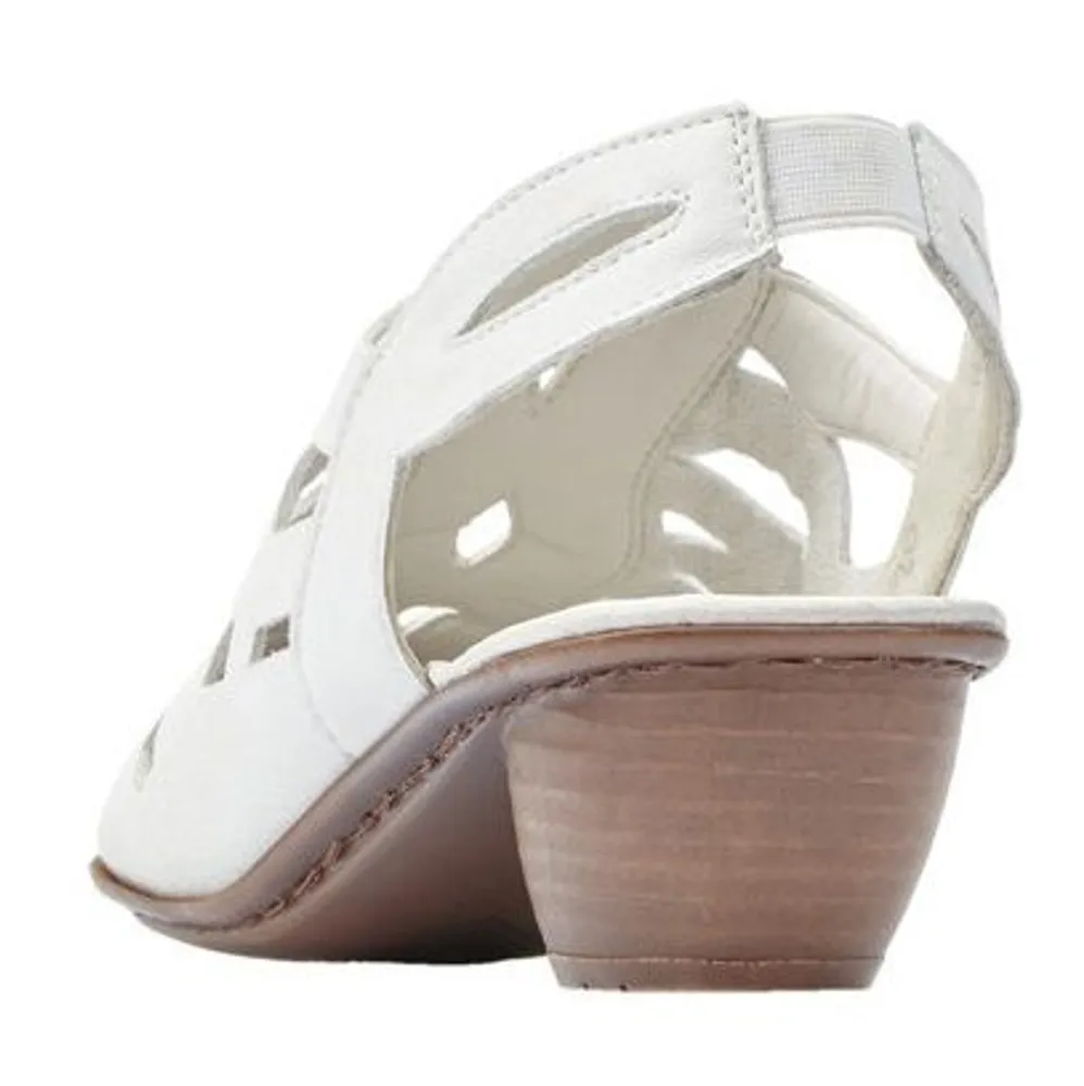 Massa White Leather Sandal
