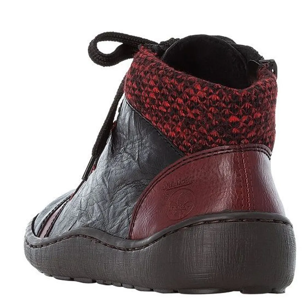 Massa Black Wine Lace-Up Ankle Sneaker