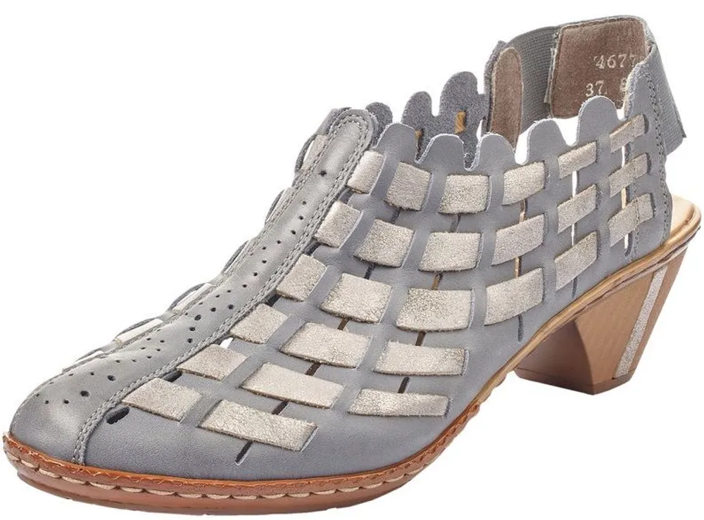 Roy Blue Silver Woven Sandal