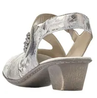 Astrale Silver Mary Jane Slingback Sandal