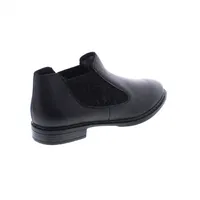Deserto Black Leather Low Ankle Chelsea Boot