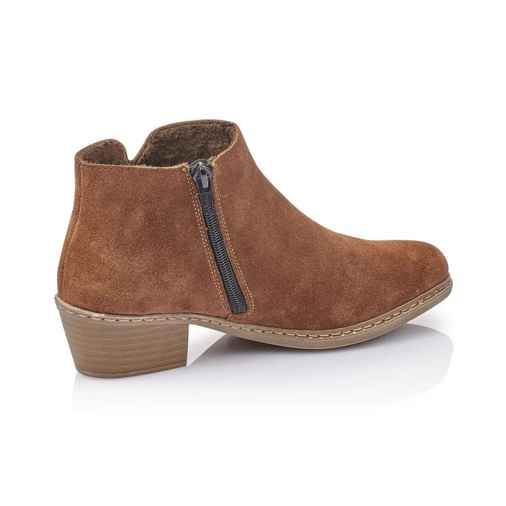 Samtcalf Brown Suede Leather Ankle Boot