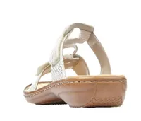 Klaipeda White Silver Slide Sandal