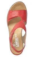 Ottawa Red Leather Wedge Sandal