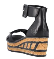 Eagle Black Wedge Sandal