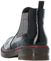 Lagro Black Patent Combat Chelsea Boot