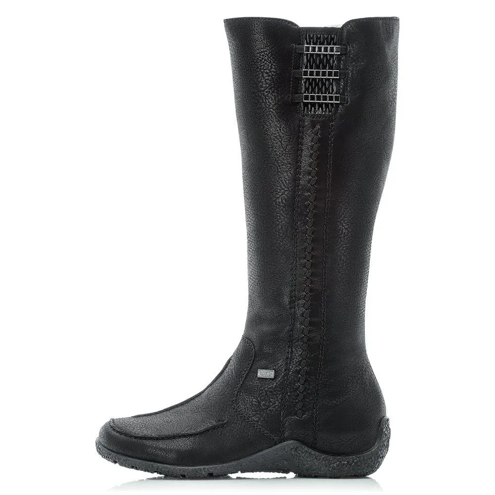 Greece Black Tall Winter Boot