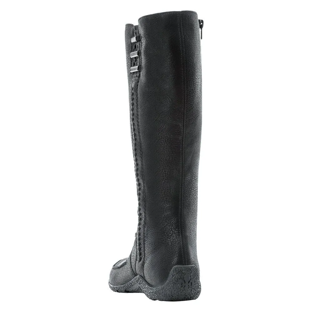 Greece Black Tall Winter Boot