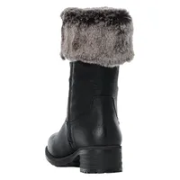 Belinga Black Faux Fur Trim Boot