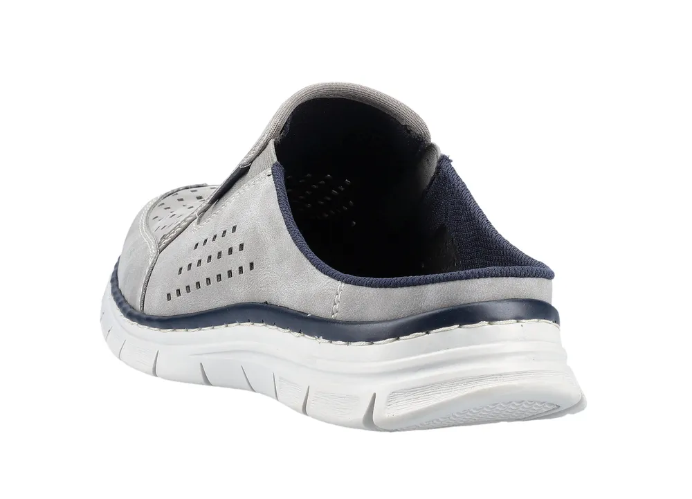 Dollaro Grey Perforated Athletic Slip-On Mule