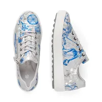 Madeira Blue Silver Flower Sneaker