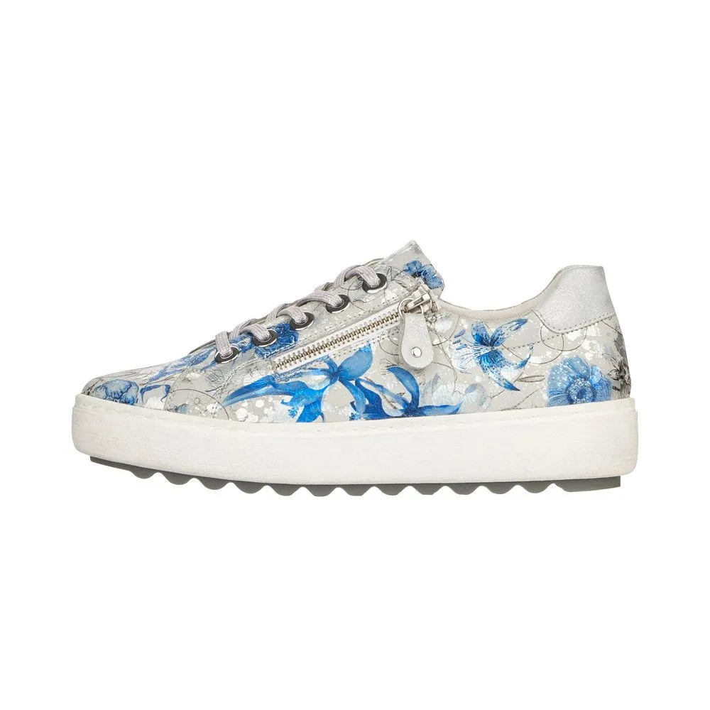 Madeira Blue Silver Flower Sneaker