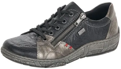 Ottawa Black Pewter Metallic Lace-Up Sneaker