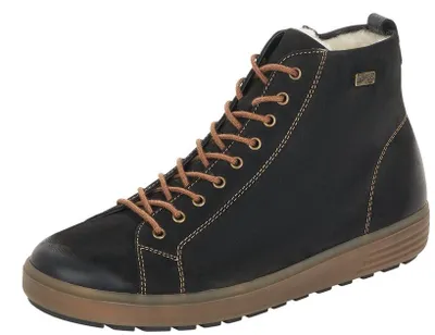 Columbo Black Leather Lace-Up Winter Boot