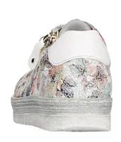 Sunset White Floral Lace-Up Sneaker