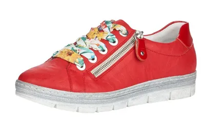 Ottawa Red Floral Leather Sneaker