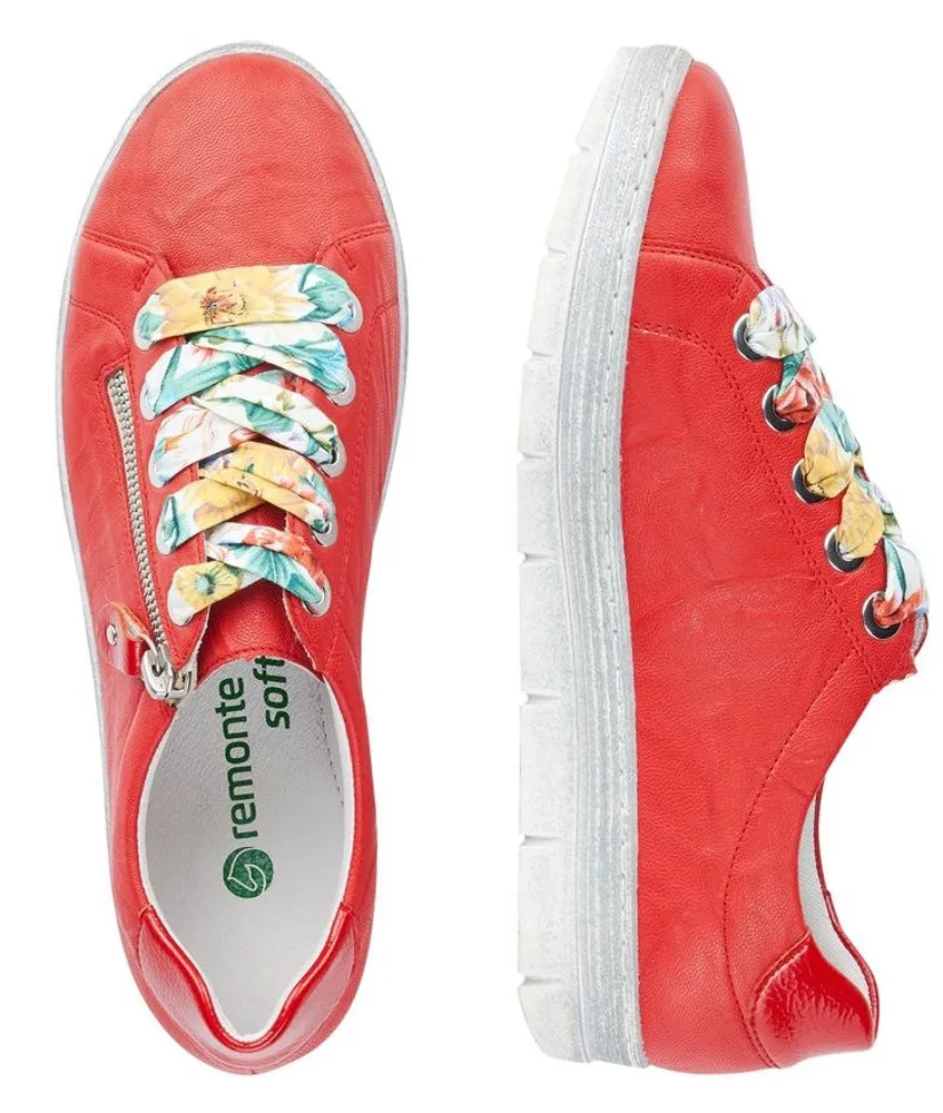 Ottawa Red Floral Leather Sneaker