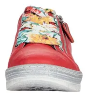 Ottawa Red Floral Leather Sneaker