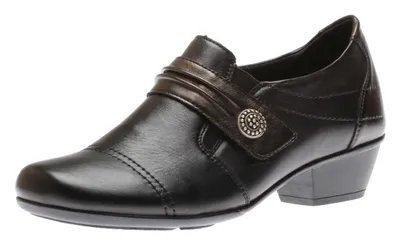 Cristallino Black Bronze Leather Low Heel Slip-On Dress Shoe