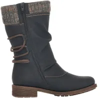 Mombasa Black Knit Mid-Height Boot