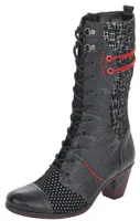 Ottawa Black Red Mid-Calf Boot