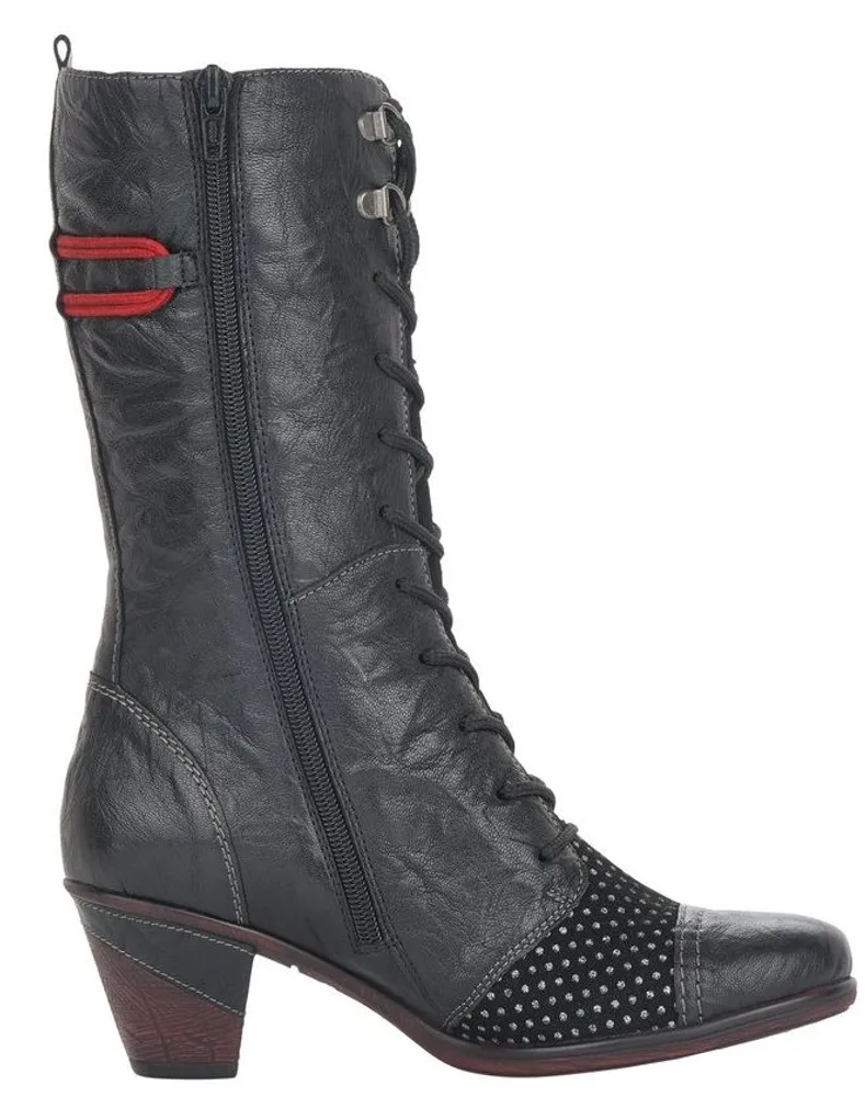 Ottawa Black Red Mid-Calf Boot