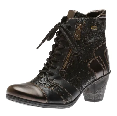 Australia Black Bronze Paisley Ankle Boot