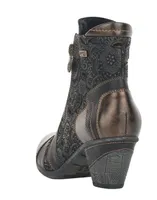 Australia Black Bronze Paisley Ankle Boot