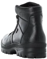 Clarino Black Leather Winter Boot