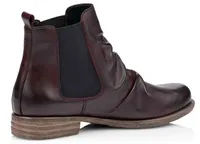 Cristallino Wine Ruched Leather Chelsea Boot